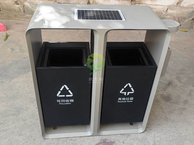 太陽能滅蚊燈垃圾桶助力廣東梅州打造智慧城市