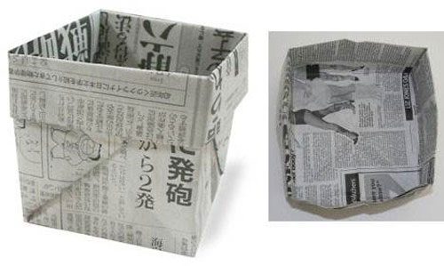 用紙折垃圾桶手工怎么折,學手工制作折紙垃圾桶