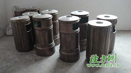 古意盎然,韶關園林仿銅玻璃鋼垃圾桶